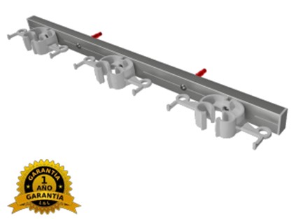 [L&L-1902] PORTAESCOBAS PS13 BARRA TRIPLE
