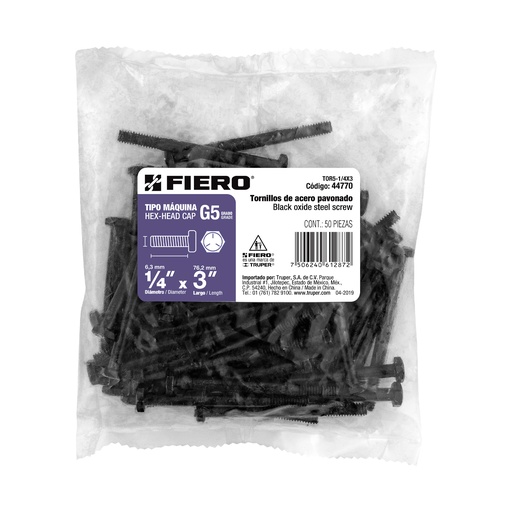 [TRU-44770] TORNILLO  1/4 x 3" 