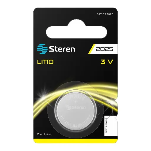 [STE-BAT-CR2025] PILA DE LITIO TIPO BOTÓN "CR2025"