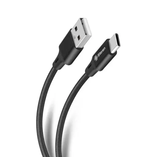 [STE-USB-3956] CABLE USB A USB C TIPO CORDÓN DE 2 M 30 W