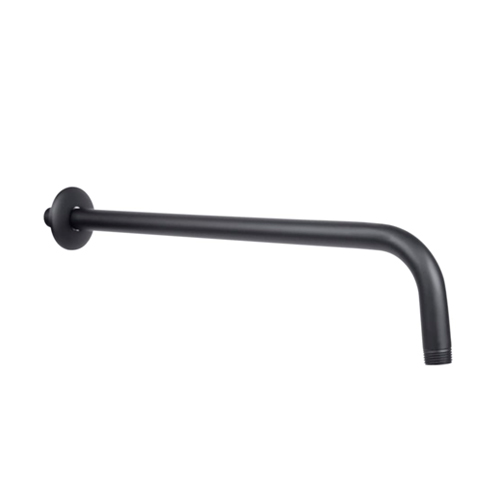 [URR-4552BRR.2] BRAZO PARA REGADERA CON CHAPETON NEGRO MATE