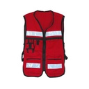 [LC-B04R] CHALECO SEGURIDAD BRIGADISTA ROJO