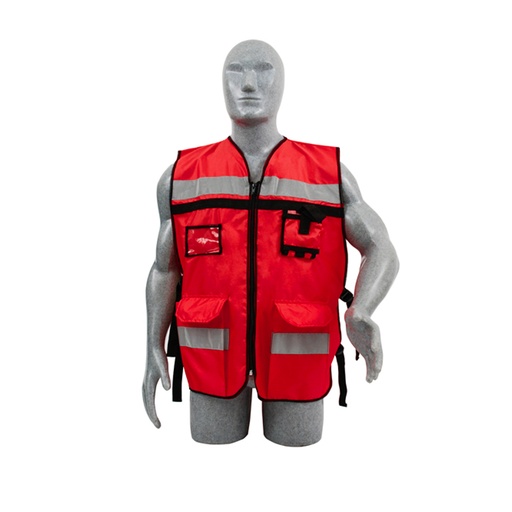 [SUR-REPCUTF8] CHALECO SEGURIDAD ROJO