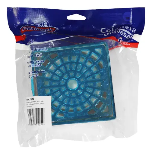 [FLEX-2604] COLADERA CUADRADA CROM C/TAPA