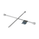 [TRU-18024] LLAVE DE CRUZ 20' PULIDA Y CROMADA CON ENTRADA CUADRO 1/2'