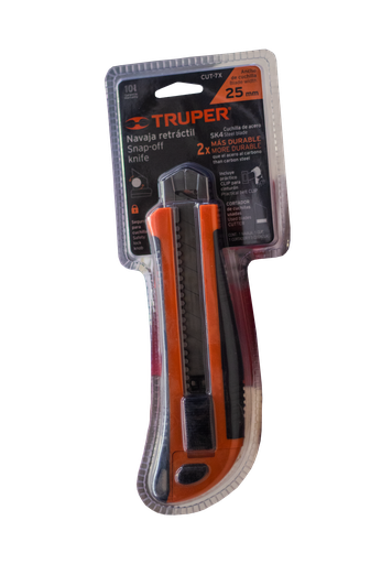 [TRU-17901] CUTTER 25 MM PROFESIONAL CON ALMA METÁLICA Y GRIP, TRUPER