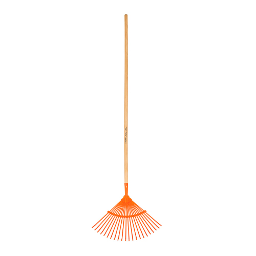[TRU-14322] ESCOBA METÁLICA PARA JARDÍN, CURVA, 22 DIENTES, MANGO 48'