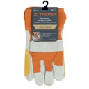 [TRU-14246] GUANTES DE CARNAZA Y LONETA, CON REFUERZO, UNITALLA, TRUPER
