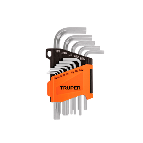 [TRU-15545] JUEGO 13 LLAVES ALLEN STD PUNTA HEXAGONAL CON ORGANIZADOR