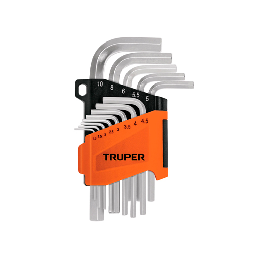 [TRU-15542] JUEGO 13 LLAVES ALLEN MM PUNTA HEXAGONAL CON ORGANIZADOR